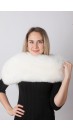 White fox fur collar - neck warmer